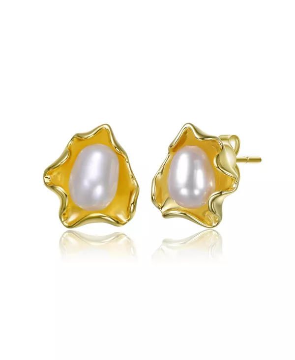 Серьги-Гвоздики в форме волны из стерлингового серебра 14 карат с покрытием из золота и белым пресноводным жемчугом Genevive, gold
Серьги-Гвоздики в форме волны из стерлингового серебра 14 карат с покрытием из золота и белым пресноводным жемчугом Genevive, gold