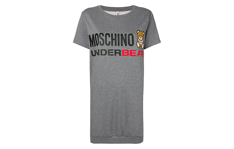 Женское серое платье с коротким рукавом MOSCHINO
Женское серое платье с коротким рукавом MOSCHINO