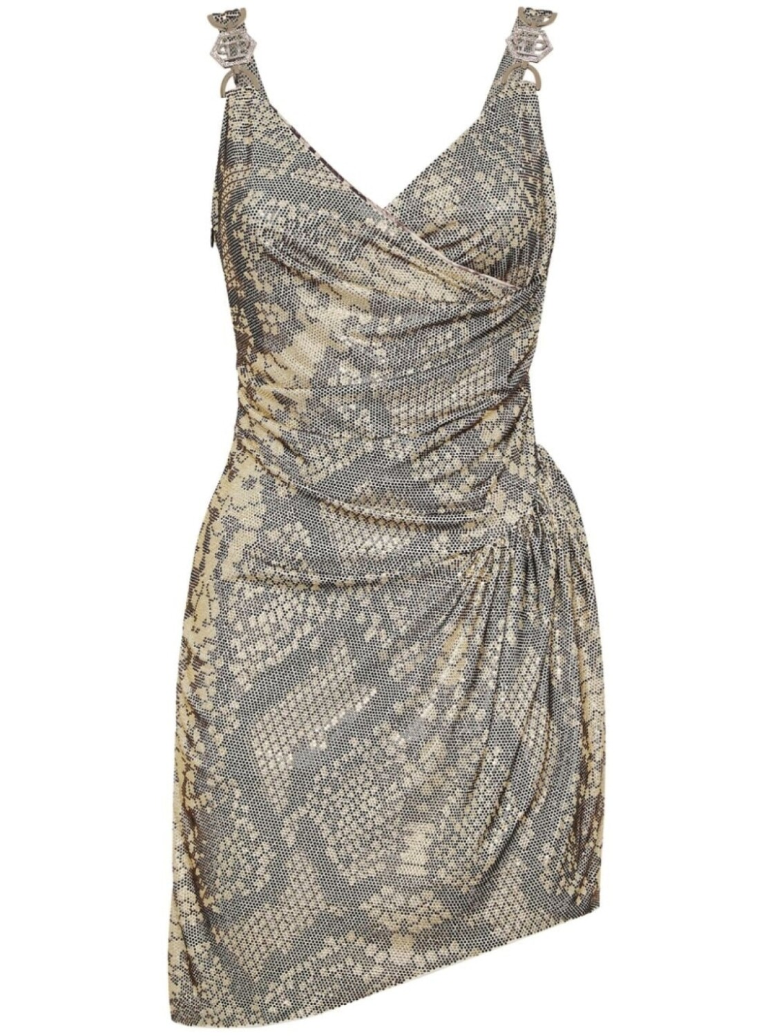 Philipp Plein драпированное платье мини со стразами, нейтральный цвет
Philipp Plein драпированное платье мини со стразами, нейтральный цвет