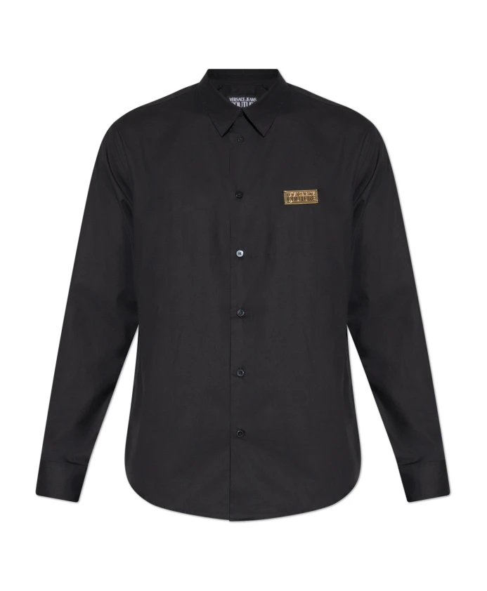 Рубашка с аппликацией в виде логотипа Versace Jeans Couture, черный
Рубашка с аппликацией в виде логотипа Versace Jeans Couture, черный