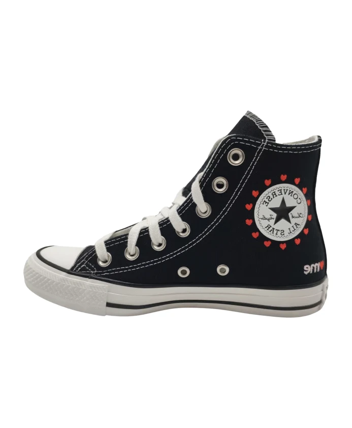 Вышитые сердечки, высокие кроссовки Converse, серый
Вышитые сердечки, высокие кроссовки Converse, серый