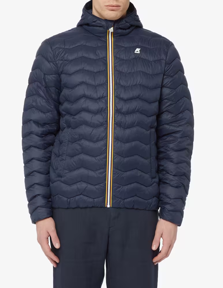 100г эко теплая куртка K-Way, синий 
100г эко теплая куртка K-Way, синий