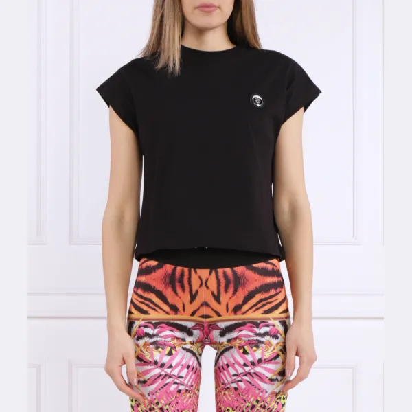 Укороченная футболка Plein Sport, черный 
Укороченная футболка Plein Sport, черный