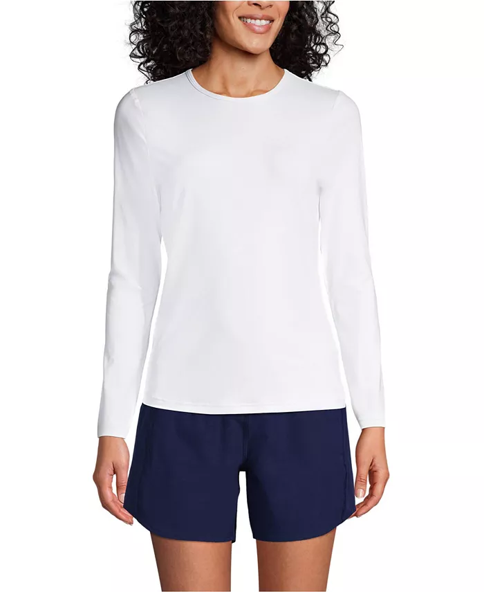 Petite SunShade UPF 50 с длинным рукавом, свободный рашгард Lands' End, белый
Petite SunShade UPF 50 с длинным рукавом, свободный рашгард Lands' End, белый