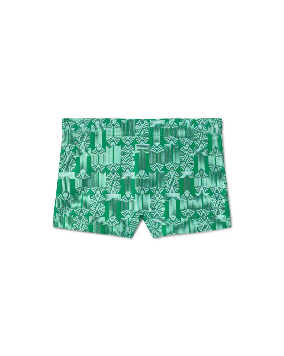 Детские плавки-боксеры для мальчика с линейным логотипом Tous, зеленый
Детские плавки-боксеры для мальчика с линейным логотипом Tous, зеленый