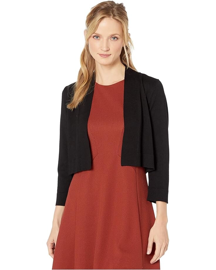 Свитер Calvin Klein Solid Rayon Knit Shrug, черный 
Свитер Calvin Klein Solid Rayon Knit Shrug, черный