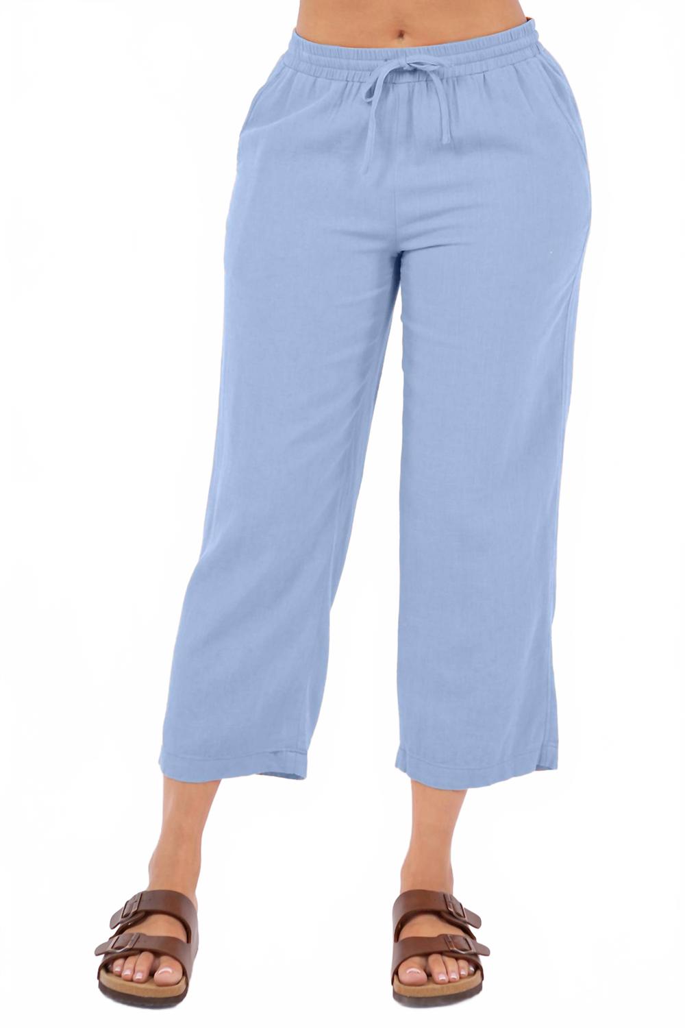 Льняные укороченные брюки в небесном цвете PAPARAZZI, Sky
Льняные укороченные брюки в небесном цвете PAPARAZZI, Sky