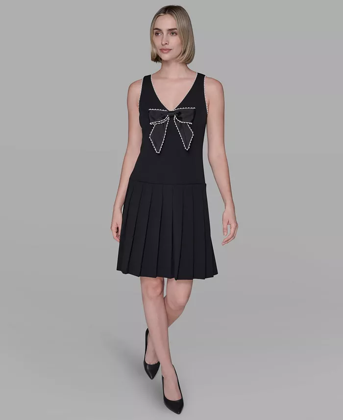 Женское платье А-силуэта с декоративным бантом KARL LAGERFELD PARIS
Женское платье А-силуэта с декоративным бантом KARL LAGERFELD PARIS