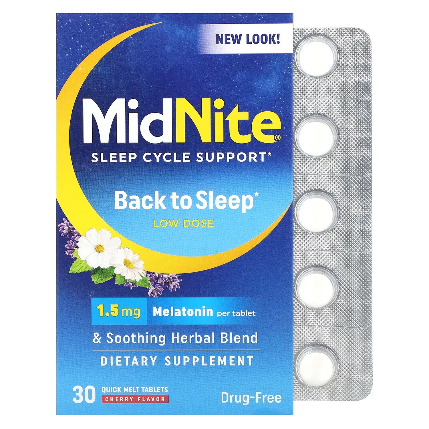 Добавка MidNite Sleep Cycle Support вишня, 30 быстроплавких таблеток
Добавка MidNite Sleep Cycle Support вишня, 30 быстроплавких таблеток