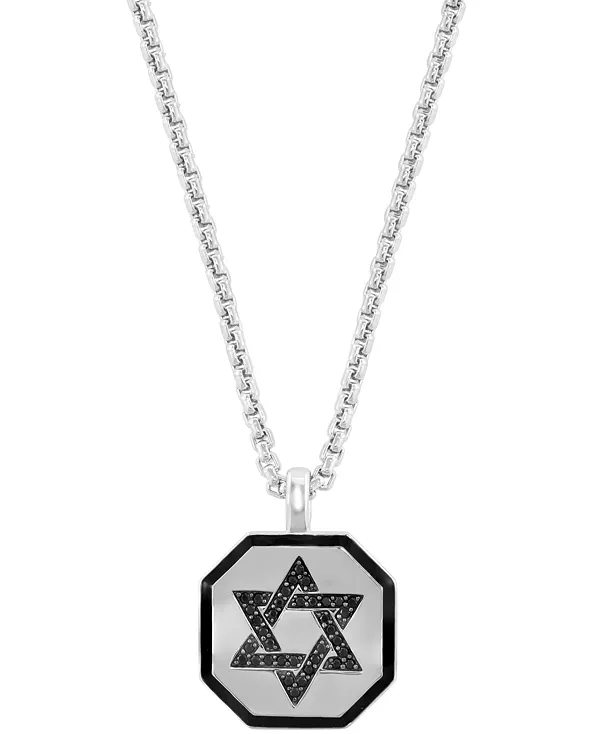 Мужское ожерелье Effy с подвеской в виде звезды Давида, черной шпинелью (1/6 карата) и черной эмалью, 22 дюйма, из стерлингового серебра Effy Collection, silver
Мужское ожерелье Effy с подвеской в виде звезды Давида, черной шпинелью (1/6 карата) и черной эмалью, 22 дюйма, из стерлингового серебра Effy Collection, silver