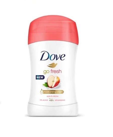 Стик-антиперспирант, 40 мл Dove, Go Fresh Apple & White Tea 
Стик-антиперспирант, 40 мл Dove, Go Fresh Apple & White Tea