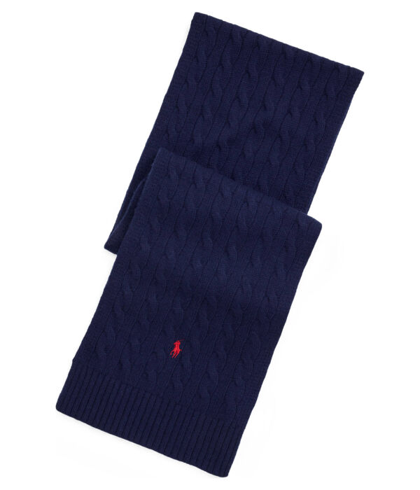 Шарф мужской Polo Ralph Lauren шерстяной с узором косичка, синий
Шарф мужской Polo Ralph Lauren шерстяной с узором косичка, синий