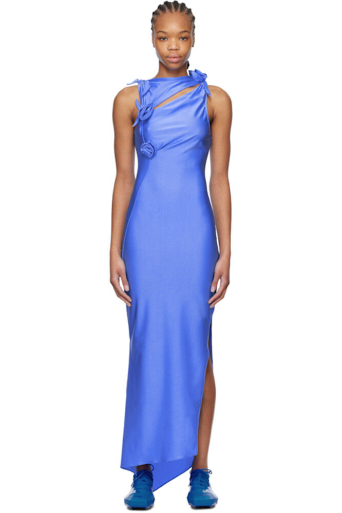 Синее асимметричное платье макси с цветочным принтом Coperni
Синее асимметричное платье макси с цветочным принтом Coperni