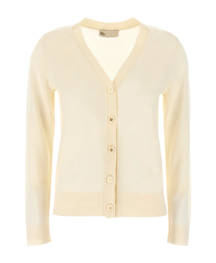 Кардиган с логотипом и пуговицами Tory Burch, бежевый
Кардиган с логотипом и пуговицами Tory Burch, бежевый