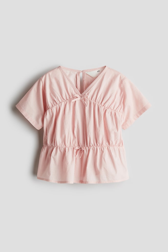 Хлопковая блузка с баской H&M, розовый
Хлопковая блузка с баской H&M, розовый