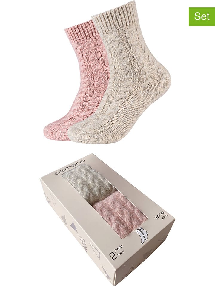 Camano Комплект из 2 пар носков розового/бежевого цвета
Camano Комплект из 2 пар носков розового/бежевого цвета