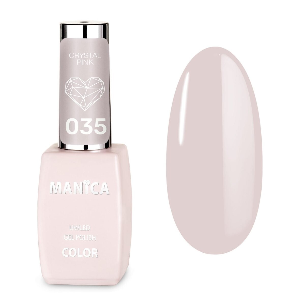 Manica, Лак гибридный, Crystal Pink 035, 10мл 
Manica, Лак гибридный, Crystal Pink 035, 10мл