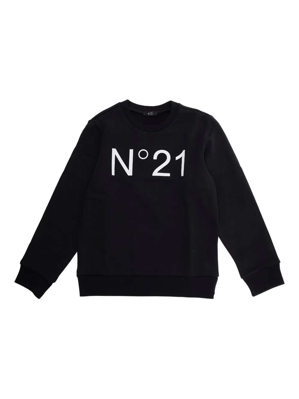 Хлопковая толстовка с логотипом Nº21 Kids, черный 
Хлопковая толстовка с логотипом Nº21 Kids, черный