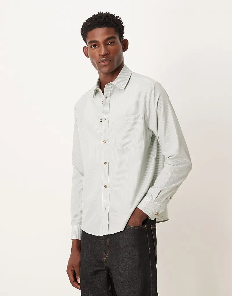 Рубашка ASOS DESIGN классического кроя в зелено-белую полоску
Рубашка ASOS DESIGN классического кроя в зелено-белую полоску