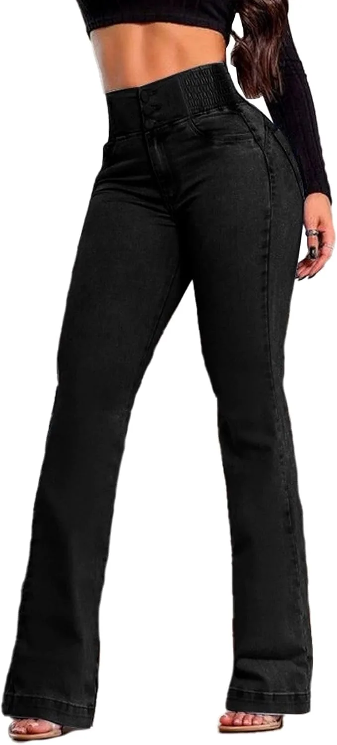 Женские джинсы Sexyshine с высокой талией и расклешенным низом
Женские джинсы Sexyshine с высокой талией и расклешенным низом