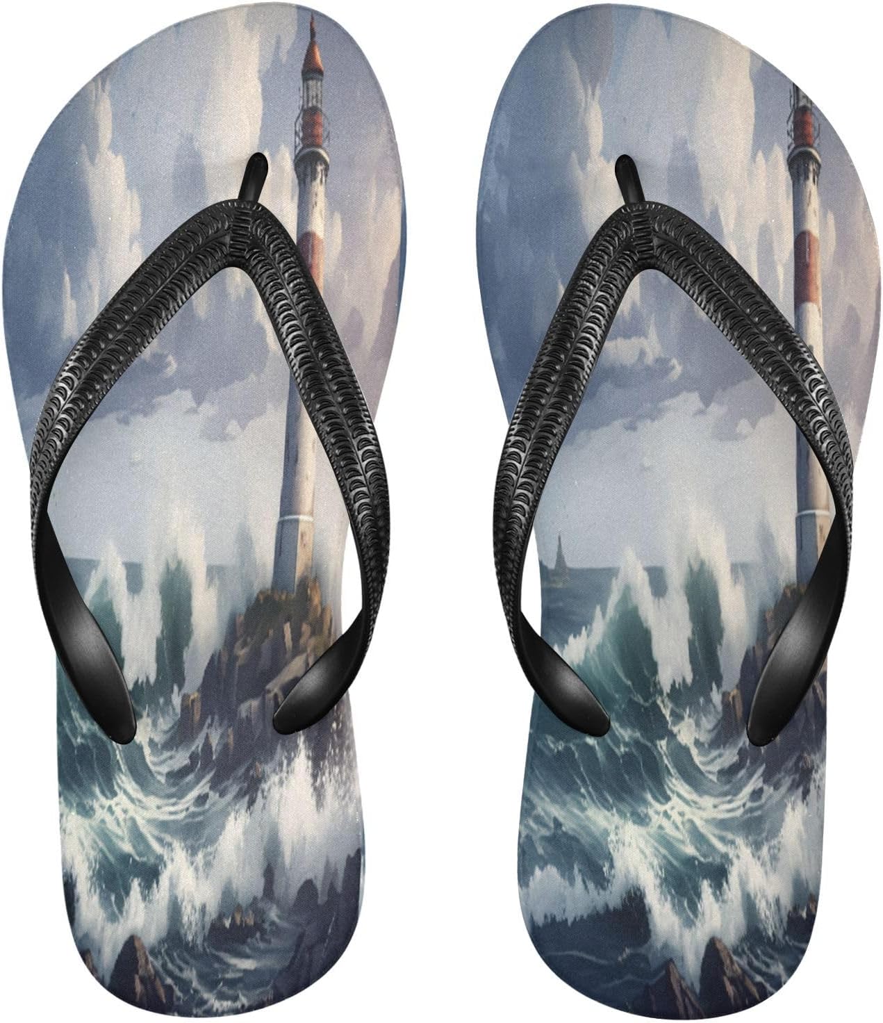Голубые пляжные шлепанцы с волной и свет маяка, резиновые нескользящие летние тапочки для мужчин и женщин Sinestour
Голубые пляжные шлепанцы с волной и свет маяка, резиновые нескользящие летние тапочки для мужчин и женщин Sinestour