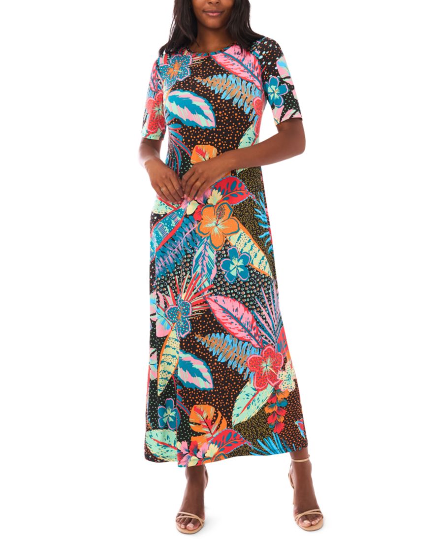 Женское длинное платье с рукавами 3/4 и круглым вырезом Vince Camuto, Blue multi
Женское длинное платье с рукавами 3/4 и круглым вырезом Vince Camuto, Blue multi