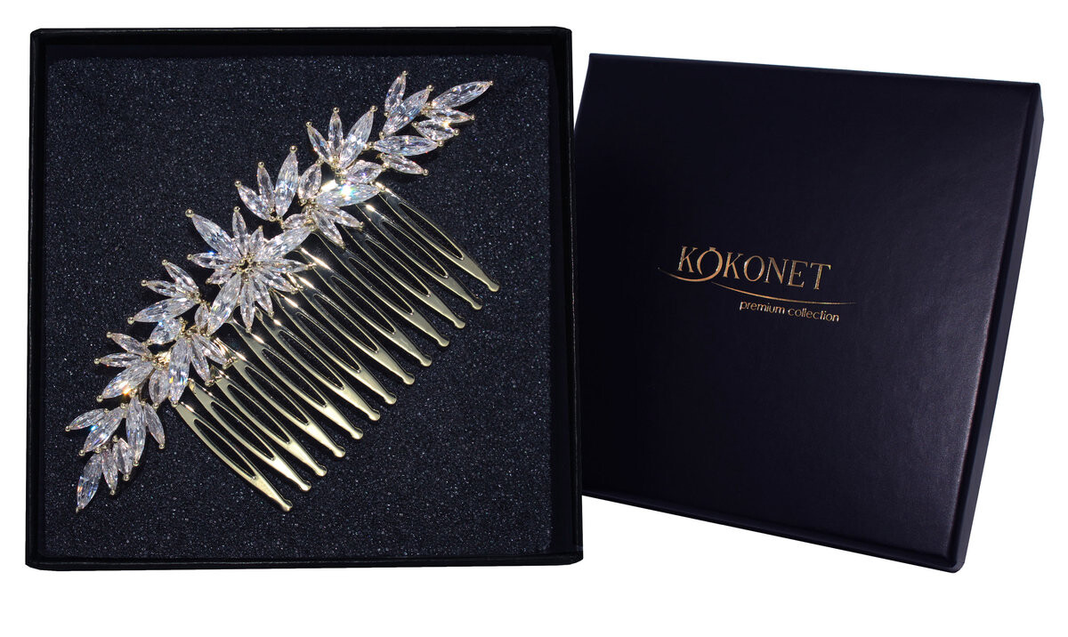 Коконет, позолоченный свадебный гребень GLAM CHIC Kokonet
Коконет, позолоченный свадебный гребень GLAM CHIC Kokonet