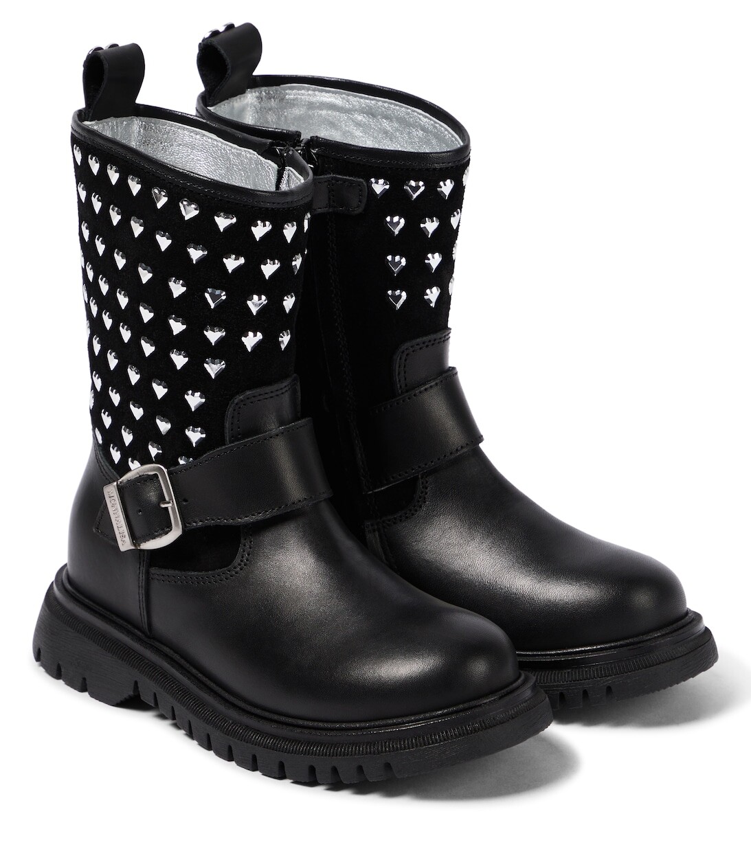 Украшенные кожаные сапоги Monnalisa, черный
Украшенные кожаные сапоги Monnalisa, черный