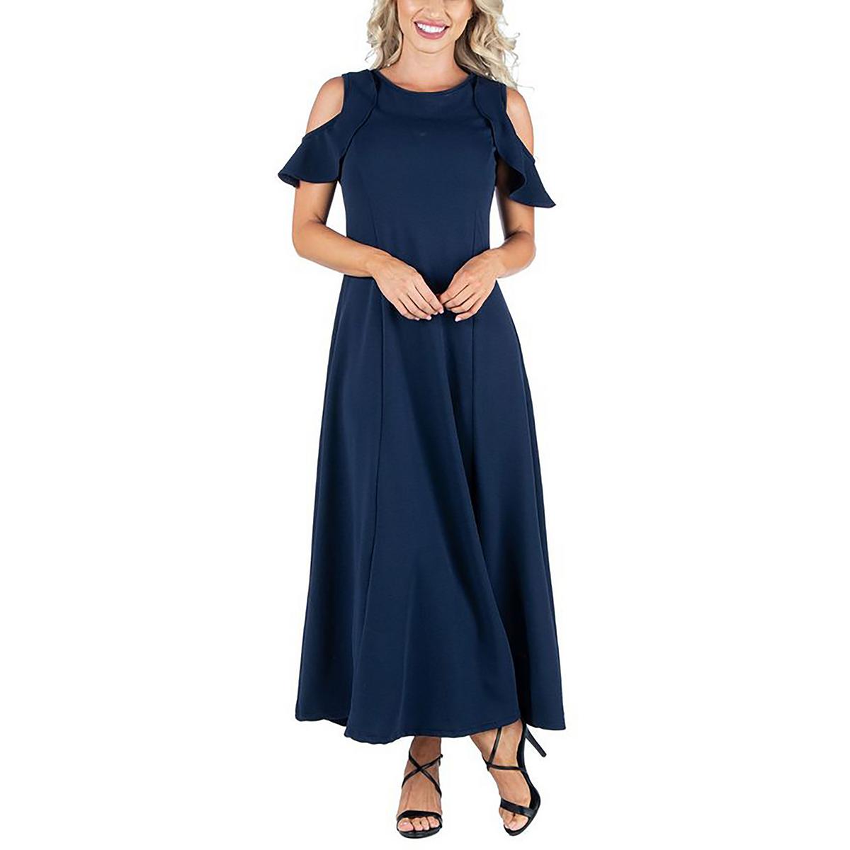 Женское длинное платье макси с открытыми плечами 24seven Comfort Apparel, темно-синий
Женское длинное платье макси с открытыми плечами 24seven Comfort Apparel, темно-синий