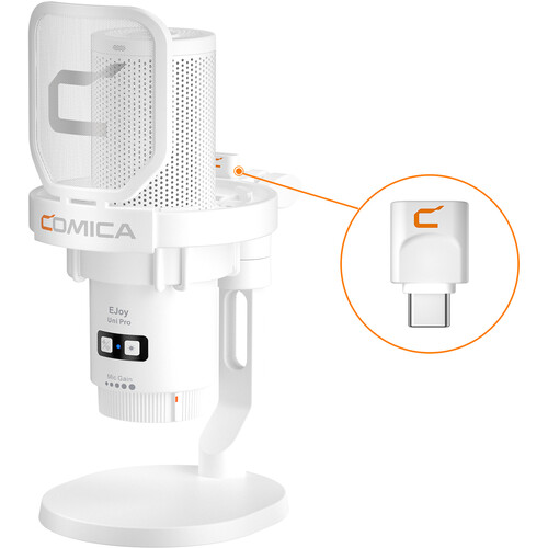 Comica Audio EJoy Uni Pro D RGB Кардиоидный Конденсаторный Беспроводной/USB-C Микрофон с Настольной Подставкой (белый)
Comica Audio EJoy Uni Pro D RGB Кардиоидный Конденсаторный Беспроводной/USB-C Микрофон с Настольной Подставкой (белый)
