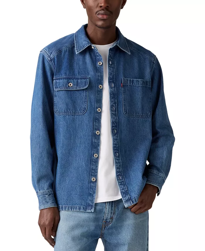 Мужская свободная рубашка с длинным рукавом и застежкой на пуговицы спереди Levi's, синий
Мужская свободная рубашка с длинным рукавом и застежкой на пуговицы спереди Levi's, синий