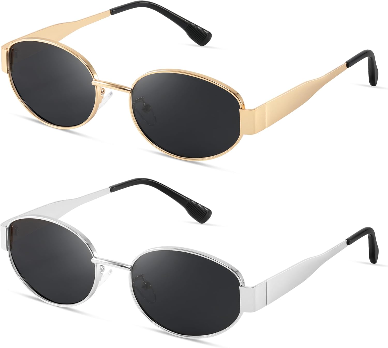 Ретро-солнцезащитные очки овальной формы для женщин - модные поляризованные солнцезащитные очки с защитой UV400, стильная металлическая оправа VMAEB, A4 Gold/Grey Lens & Silver/Grey Lens
Ретро-солнцезащитные очки овальной формы для женщин - модные поляризованные солнцезащитные очки с защитой UV400, стильная металлическая оправа VMAEB, A4 Gold/Grey Lens & Silver/Grey Lens