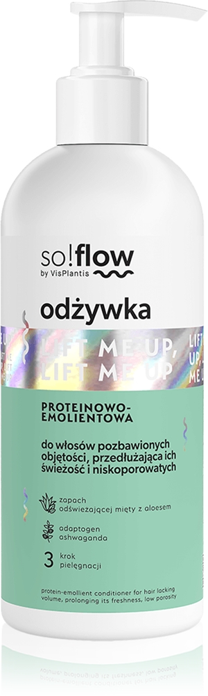 Кондиционер для волос, потерявших объем, с протеиновым смягчающим эффектом. So!Flow, 300 мл
Кондиционер для волос, потерявших объем, с протеиновым смягчающим эффектом. So!Flow, 300 мл