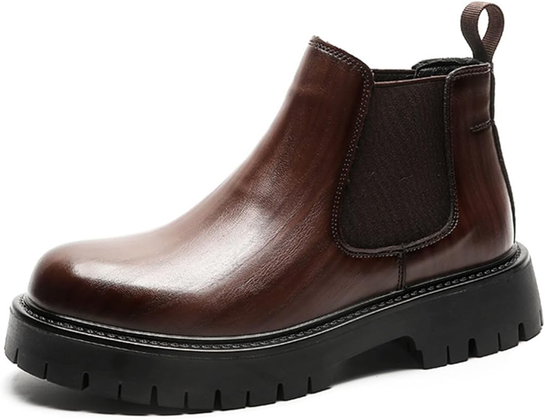 Мужские ботинки челси, удобные рабочие ботинки на платформе, кожаные высокие мотоциклетные ботинки на молнии Zhoupulp, 2113 Brown
Мужские ботинки челси, удобные рабочие ботинки на платформе, кожаные высокие мотоциклетные ботинки на молнии Zhoupulp, 2113 Brown