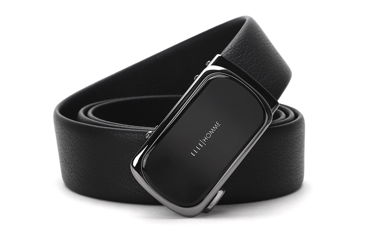 Elle Homme Мужской кожаный ремень, Черный 
Elle Homme Мужской кожаный ремень, Черный