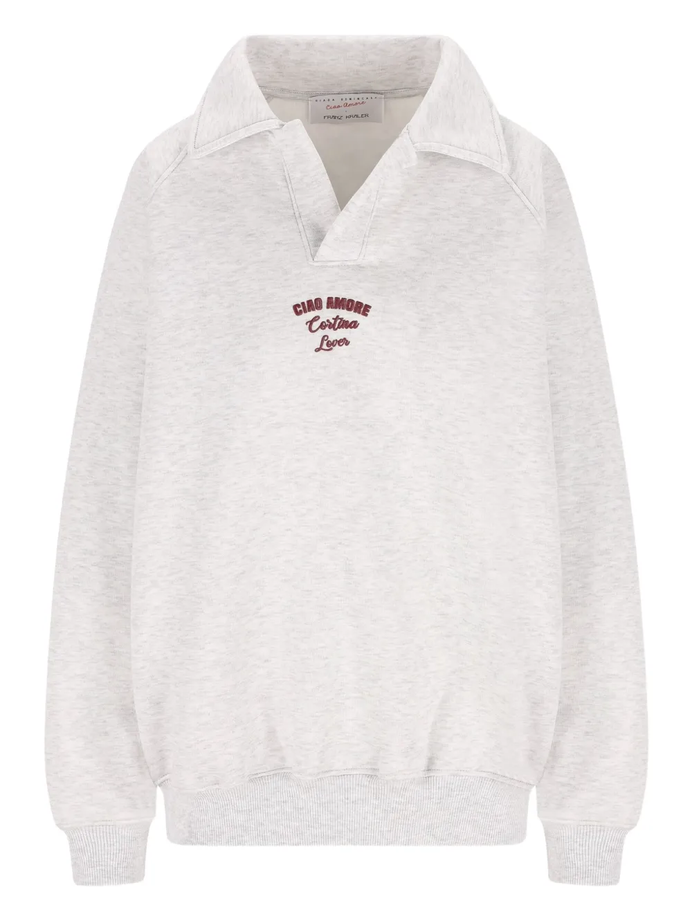 Свитшот с вышивкой и воротником поло Giada Benincasa, серый
Свитшот с вышивкой и воротником поло Giada Benincasa, серый