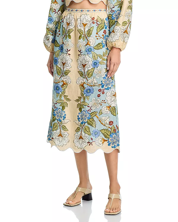 Льняная юбка-миди с принтом в виде садового шарфа Farm Rio, мультиколор
Льняная юбка-миди с принтом в виде садового шарфа Farm Rio, мультиколор