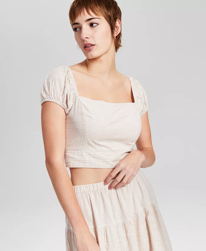 Женский топ с открытыми плечами, полосатый, со сборкой на спине и рукавами-фонариками And Now This, коричневый
Женский топ с открытыми плечами, полосатый, со сборкой на спине и рукавами-фонариками And Now This, коричневый