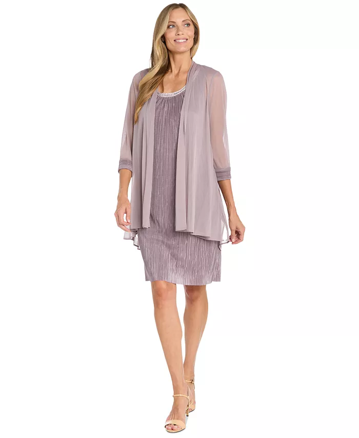 Женское платье-пиджак с декорированным воротником R & M Richards, фиолетовый
Женское платье-пиджак с декорированным воротником R & M Richards, фиолетовый