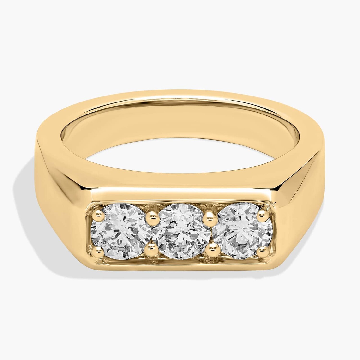 Мужское трио с бриллиантами из 14-каратного желтого золота (3,8 мм, 1/2 карата) Blue Nile 
Мужское трио с бриллиантами из 14-каратного желтого золота (3,8 мм, 1/2 карата) Blue Nile