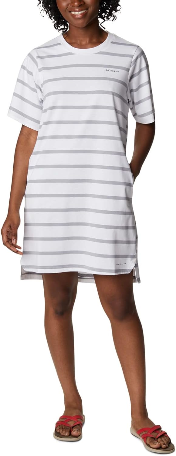 Columbia Women's Sun Trek Tee Dress, White Sunrise Stripe
Columbia Women's Sun Trek Tee Dress, White Sunrise Stripe