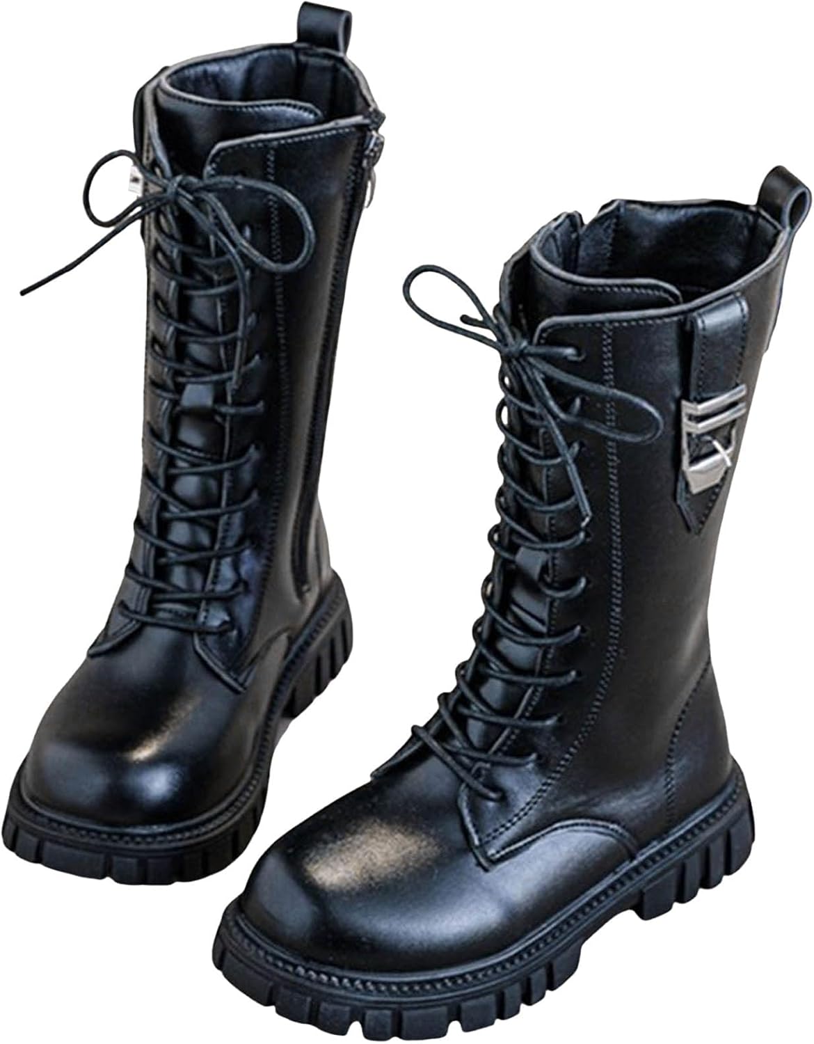 Готические ботинки для девочек, боевые ботинки для мальчиков и девочек с шнуровкой и боковой молнией, из PU кожи, панк-стиль, водонепроницаемые, до середины икры, для верховой езды, зимние, для малышей/маленьких детей/старших детей Generic, черн...
Готические ботинки для девочек, боевые ботинки для мальчиков и девочек с шнуровкой и боковой молнией, из PU кожи, панк-стиль, водонепроницаемые, до середины икры, для верховой езды, зимние, для малышей/маленьких детей/старших детей Generic, черн...