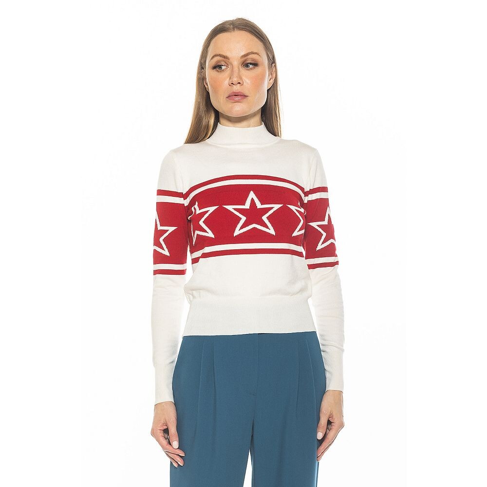 Женский свитер ALEXIA ADMOR Lisa с длинным рукавом и воротником-стойкой, цвет Ivory Red
Женский свитер ALEXIA ADMOR Lisa с длинным рукавом и воротником-стойкой, цвет Ivory Red