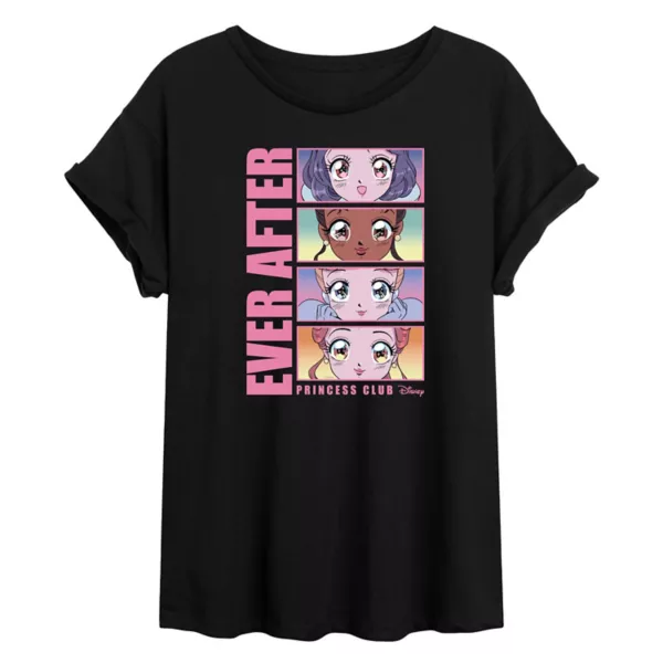 Футболка большого размера для клуба принцесс-юниоров Disney, черный
Футболка большого размера для клуба принцесс-юниоров Disney, черный