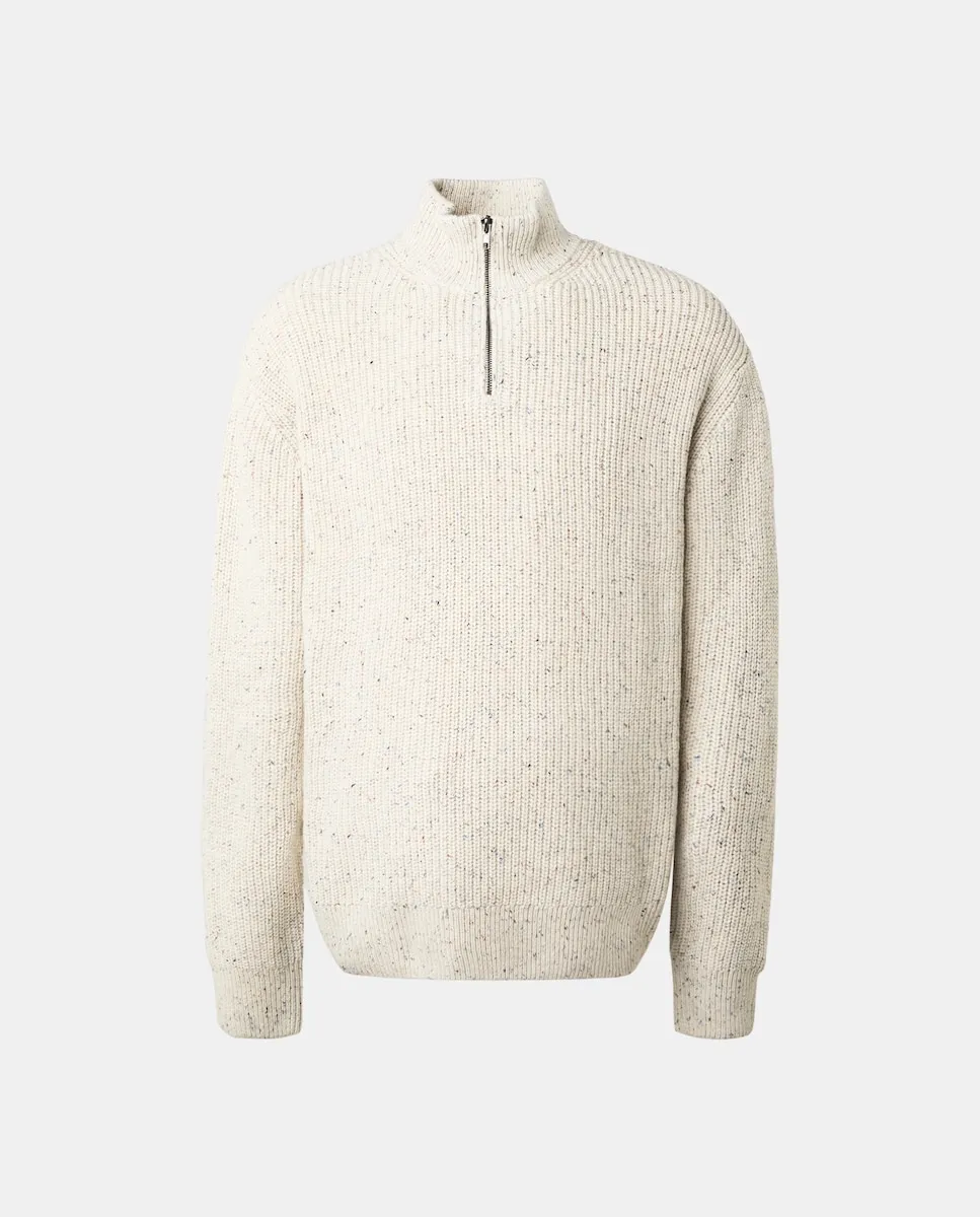 Мужской джемпер на молнии с ребристой фактурой и катышками Green Coast, белый
Мужской джемпер на молнии с ребристой фактурой и катышками Green Coast, белый