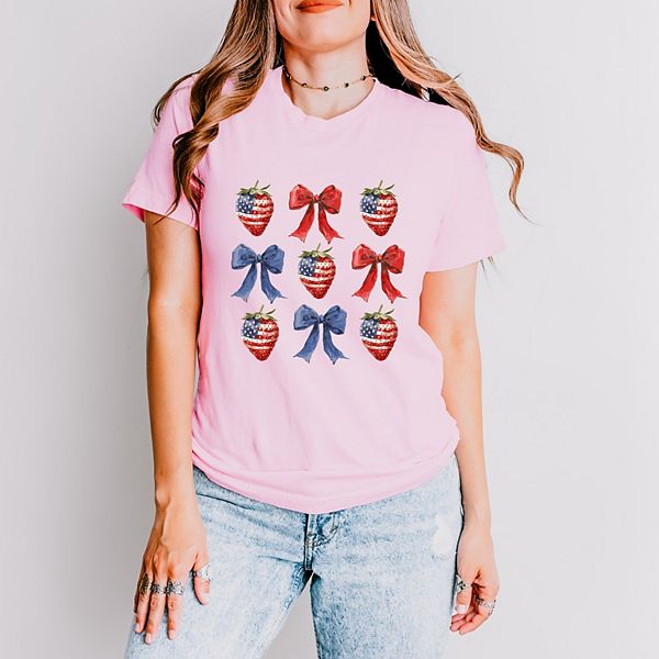 Футболка с коротким рукавом Coquette bows and usa strawberries Simply Sage Market, Pink
Футболка с коротким рукавом Coquette bows and usa strawberries Simply Sage Market, Pink