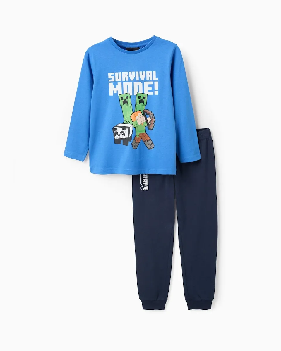Детская пижама 100% хлопок с мотивом Minecraft Zippy, синий
Детская пижама 100% хлопок с мотивом Minecraft Zippy, синий