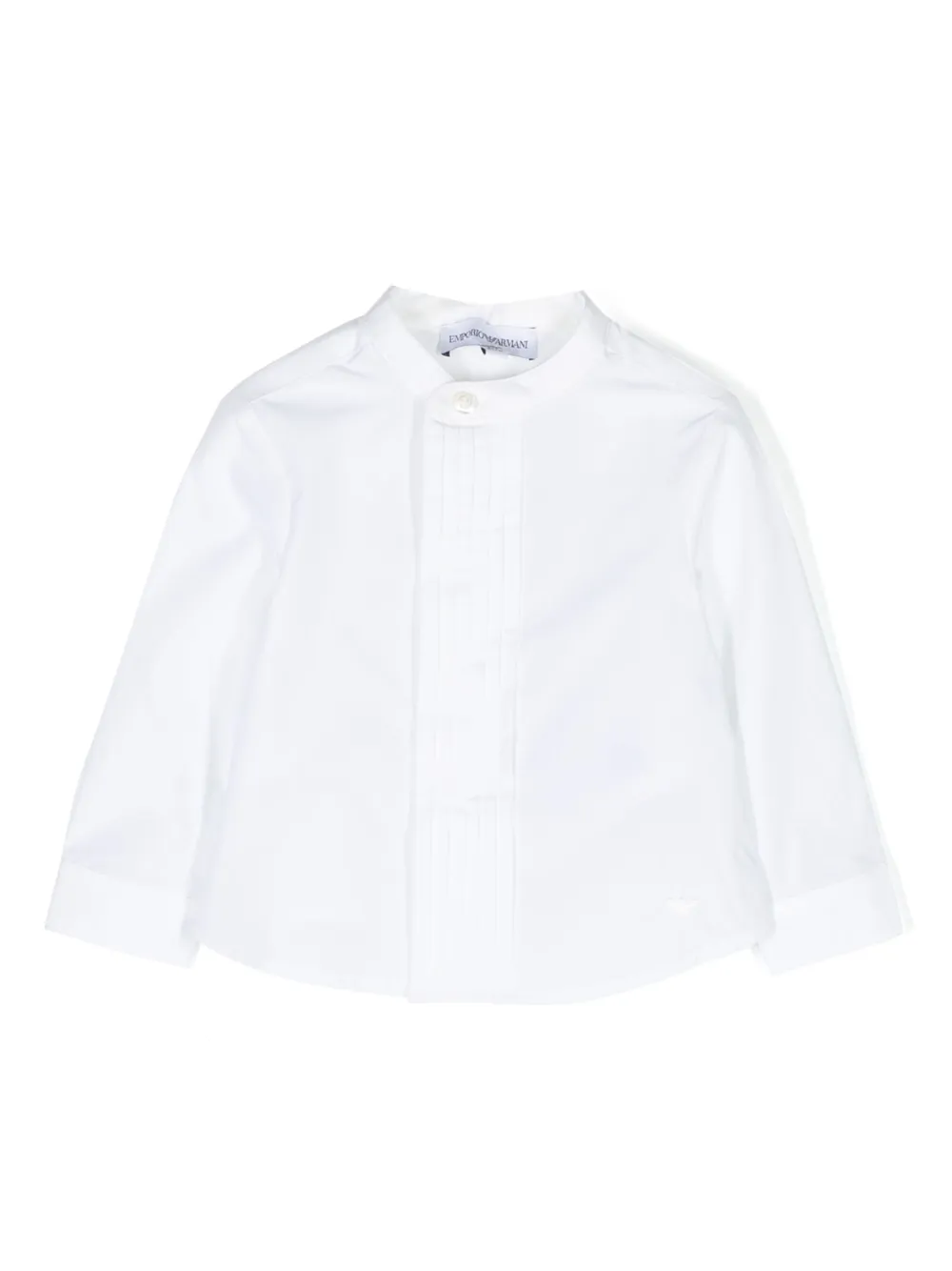 Рубашка с потайной застежкой Emporio Armani Kids, белый 
Рубашка с потайной застежкой Emporio Armani Kids, белый