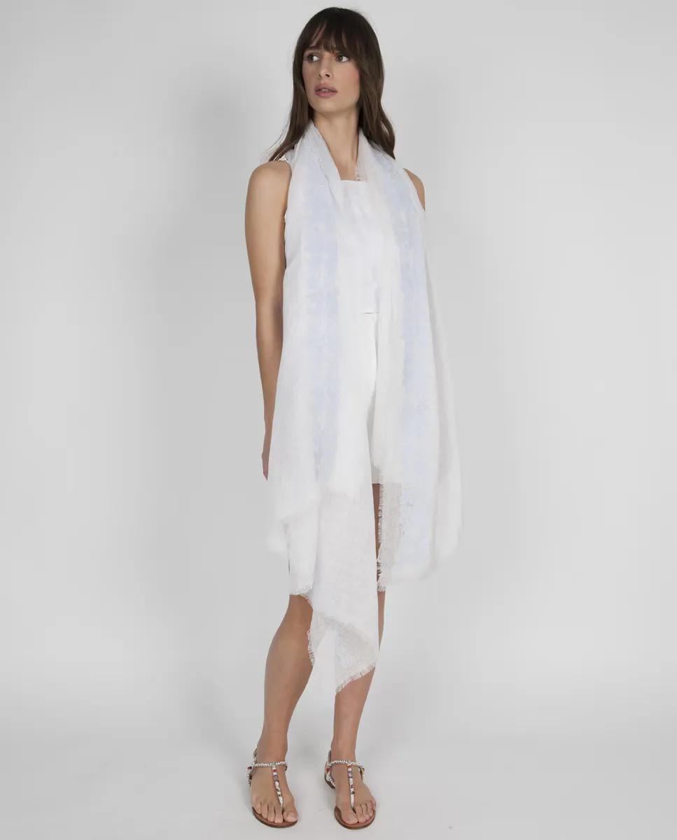 Льняной шарф от Gaynor Bongard, голубой 
Льняной шарф от Gaynor Bongard, голубой