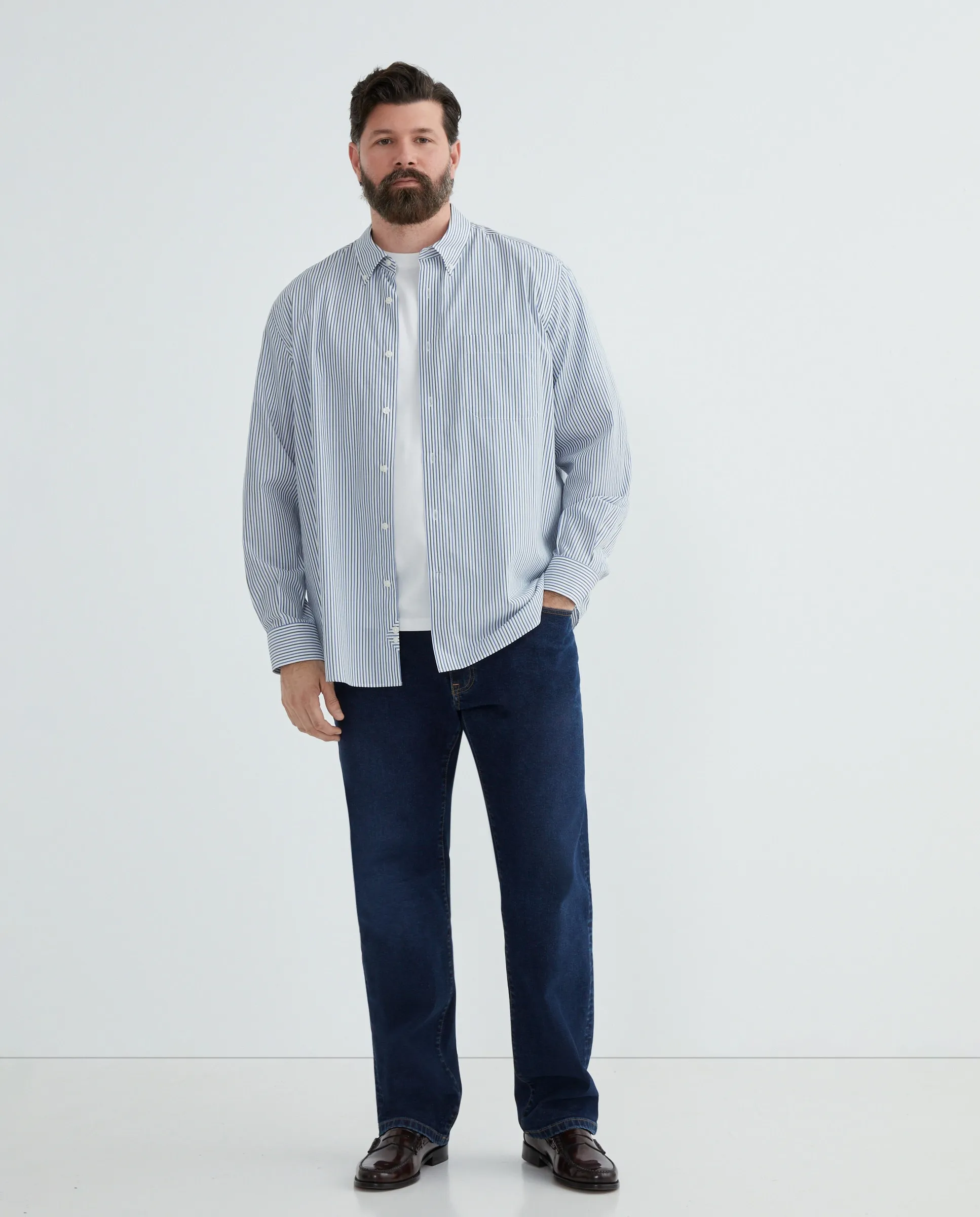 Классическая рубашка с длинным рукавом больших размеров из поплина, двухцветная полоска Dustin, темно-зеленый
Классическая рубашка с длинным рукавом больших размеров из поплина, двухцветная полоска Dustin, темно-зеленый